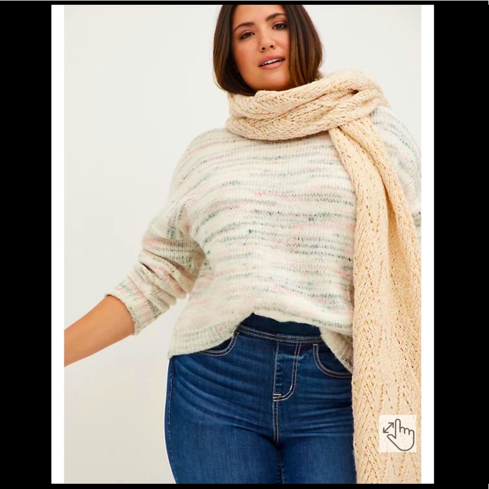 NWT TORRID 1X Drop Shoulder Pullover Sweater / Fleece Knit